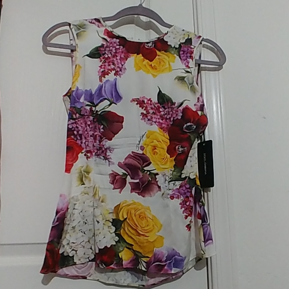 Dolce & Gabbana Sleeveless Silk Top